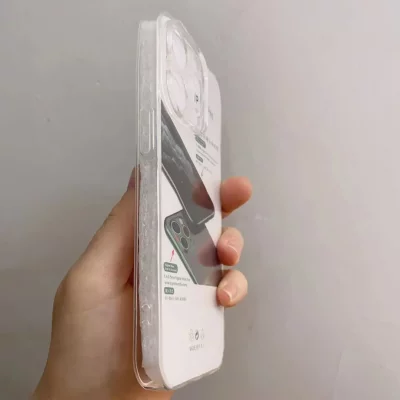 قاب آیفون شفاف ژله ای مدل محافظ لنز دار آیفون های سری 12 (12/12 پرو/12پرومکس) اپل