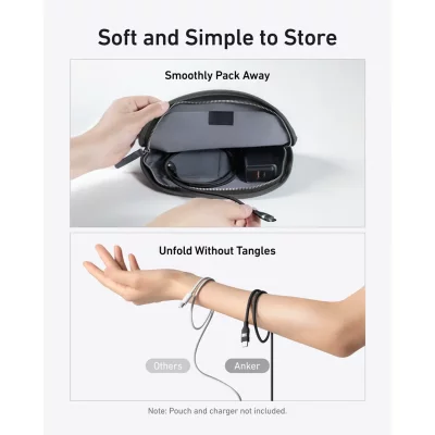 کابل شارژ تایپ سی 240 وات انکر مدل Anker USB-C A82E2 طول 0.9 متر