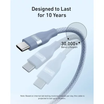 کابل تبدیل USB-C به USB-C انکر مدل A82E2 طول 1.8 متر 240 وات