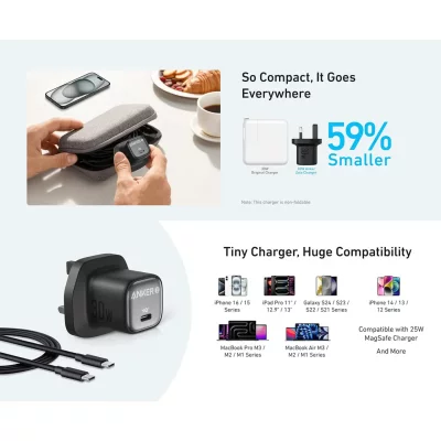 آداپتور شارژر انکر 30 وات تایپ سی فست شارژ Anker Zolo USB-C A2698