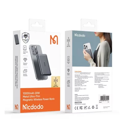 پاوربانک مگ سیف فوق نازک مک دودو Mcdodo MagSafe MC-465 ظرفیت 10000 میلی آمپر