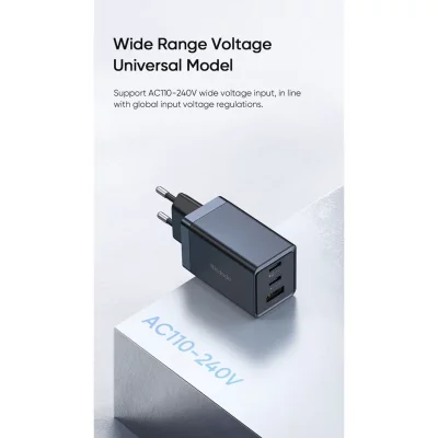 شارژر تایپ سی 70 وات سوپر فست شارژ 3 خروجی مک دودو Mcdodo 70W Gan5 mini CH-154 NEW