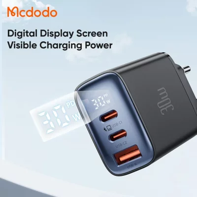 شارژر 30 وات فست شارژ 3 خروجی مک دودو Mcdodo Digital Display CH-218