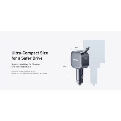 شارژر فندکی انکر 75 وات با کابل تایپ سی Anker Nano A2738