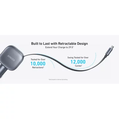 شارژر فندکی انکر 75 وات با کابل تایپ سی Anker Nano A2738