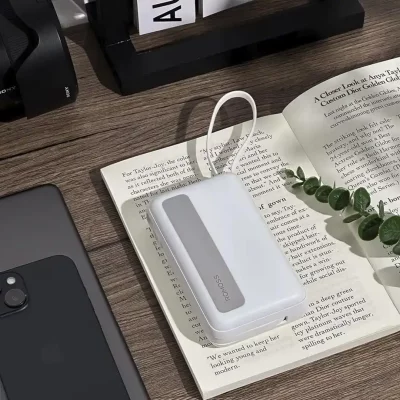 پاوربانک روموس 22.5 وات 10000 میلی آمپر با کابل تایپ سی و لایتنینگ مدل PPR10-152