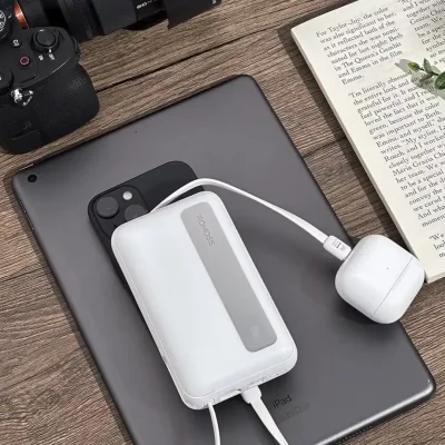 پاوربانک روموس 22.5 وات 10000 میلی آمپر با کابل تایپ سی و لایتنینگ مدل PPR10-152