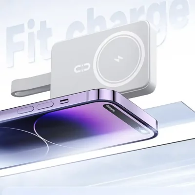 پاوربانک مگ سیف وایرلس با کابل لایتنینگ آیفون روموس 10000 میلی آمپر مدل WMS10-121