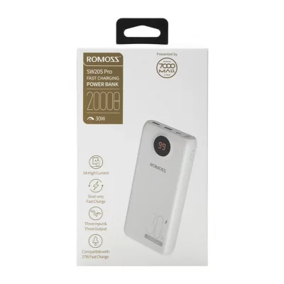 پاوربانک روموس 20000 میلی آمپر 30 وات مدل PSW20-392