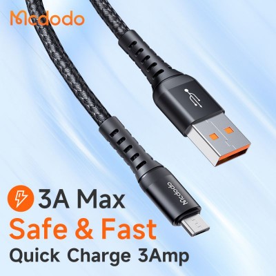 کابل میکرو یو اس بی 3 آمپر مک دودو مدل Mcdodo MicroUSB  CA-2280 طول 0.2 متر