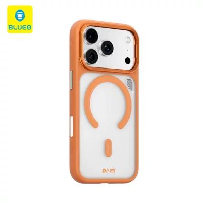 کاور مگ سیف آیفون 17 پرو مکس با پایه استند بلوئو BLUEO Frosted Heat Stand MagSafe iPhone 17 Pro Max