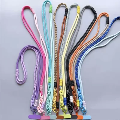 بند آویز گردنی گوشی موبایل دبل Candy Starp با قلاب فلزی طول 120 سانتی متر بلند