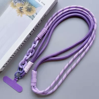 بند آویز گردنی گوشی موبایل دبل Candy Starp با قلاب فلزی طول 120 سانتی متر بلند