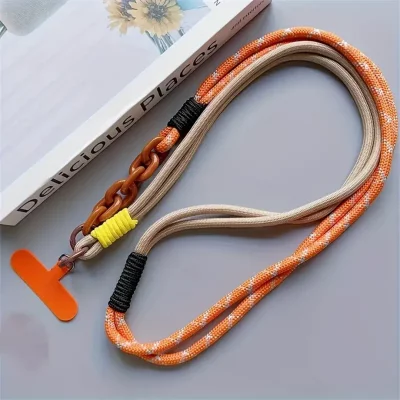 بند آویز گردنی گوشی موبایل دبل Candy Starp با قلاب فلزی طول 120 سانتی متر بلند