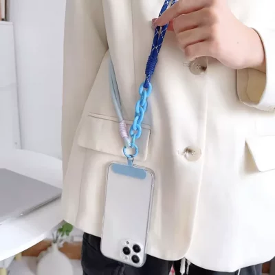 بند آویز گردنی گوشی موبایل دبل Candy Starp با قلاب فلزی طول 120 سانتی متر بلند