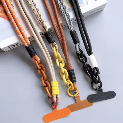 بند آویز گردنی گوشی موبایل دبل Candy Starp با قلاب فلزی طول 120 سانتی متر بلند