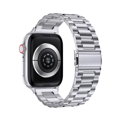 بند اپل واچ فلزی 3 بید طرح 3 Bead - تمامی سایزها - رنگ بندی