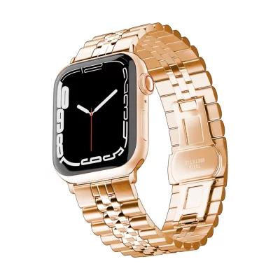 بند اپل واچ فلزی استیل 5 بید طرح رولکسی - تمامی سایزها - رنگ بندی