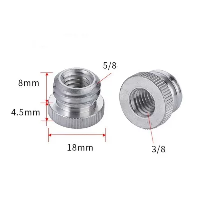 تبدیل مادگی 3/8 اینچ به نری 5/8 اینچ پایه میکروفون و سه پایه