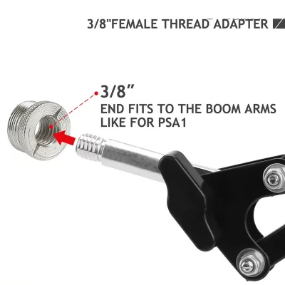 تبدیل مادگی 3/8 اینچ به نری 5/8 اینچ پایه میکروفون و سه پایه