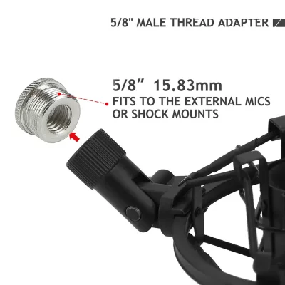 تبدیل مادگی 3/8 اینچ به نری 5/8 اینچ پایه میکروفون و سه پایه