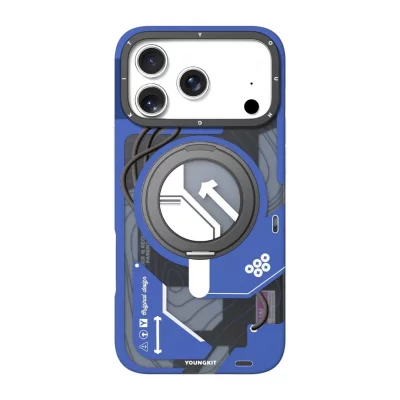 قاب آیفون 17 پرو مکس ( کاور ) مگ سیف پایه هولدر یانگ کیت CyberPunk 360 Spin MagSafe iPhone 17 Pro Max