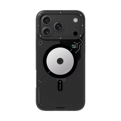 کاور مگ سیف نیمه شفاف یانگ کیت مدل Sander Disk Battle MagSafe مناسب آیفون 17 پرومکس اپل iPhone 17 Pro Max