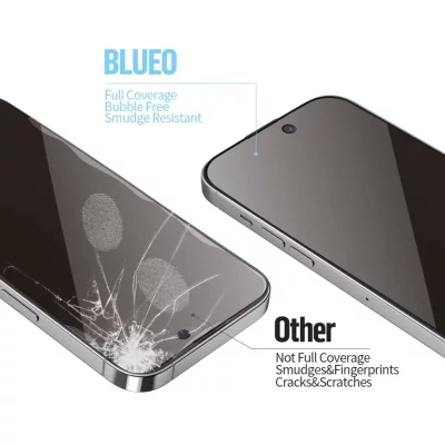 گلس محافظ صفحه پرایوسی (امنیتی) آیفون 16 پرو مکس بلوئو BLUEO Privacy Anti-PEEP Glass iPhone 16 Pro Max