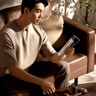 فلاسک شیشه‌ای دو جداره مسافرتی میجیا شیائومی MJBLB01PL