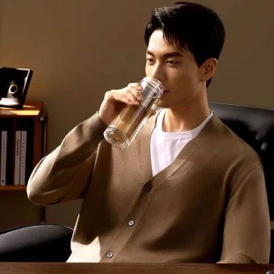 فلاسک شیشه‌ای دو جداره مسافرتی میجیا شیائومی MJBLB01PL