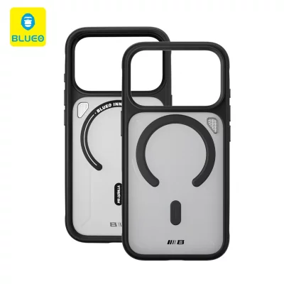 کاور مگ سیف آیفون 17 پرو مکس با پایه استند بلوئو BLUEO Frosted Heat Stand MagSafe iPhone 17 Pro Max