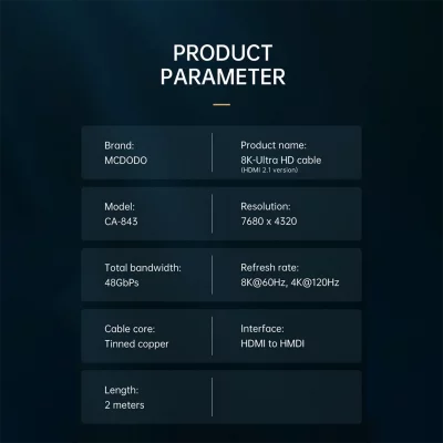 کابل HDMI کیفیت 8K مک دودو CA-8430 طول 2 متر
