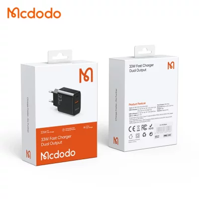 شارژر دیواری 2 خروجی 33 وات مک دودو Mcdodo 33W CH-092