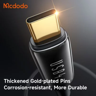 کابل شارژ تایپ سی و انتقال تصویر 240 وات مک دودو USB4 CA-299 طول 1.2 متر