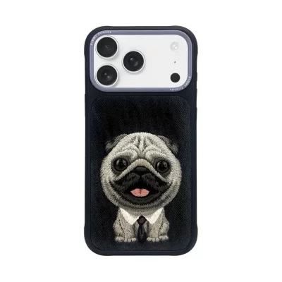 قاب آیفون 17 پرو مکس سگ بولداگ مشکی نیمی Nimmy Big Eyes Cute Pet 2.0 iPhone 17 Pro Max