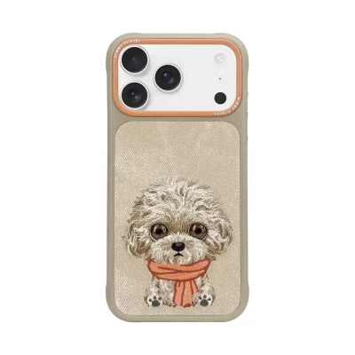قاب آیفون 17 پرو مکس سگ تدی کرم نیمی Nimmy Big Eyes Cute Pet 2.0 iPhone 17 Pro Max