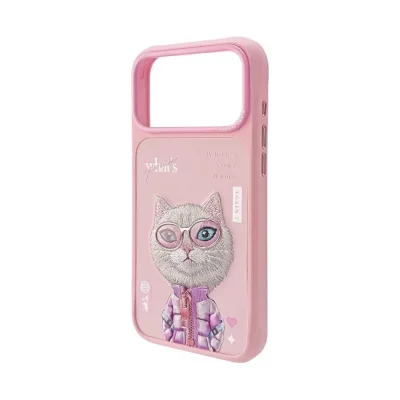 کاور آیفون 17 پرو مکس گربه بریتیش صورتی نیمی Nimmy Cool & Cute 2.0 iPhone 17 Pro Max