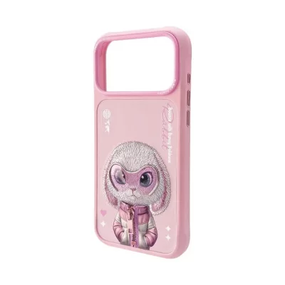 قاب آیفون 17 پرو مکس خرگوش صورتی زیپ دار نیمی Nimmy Cool & Cute 2.0 iPhone 17 Pro Max