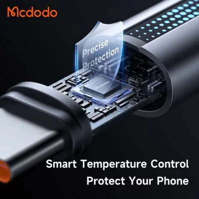 کابل شارژ تایپ سی 100 وات 6 آمپر سوپر فست مک دودو Mcdodo CA-518 طول 1.2 متر