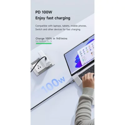کابل شارژ تایپ سی 100 وات سوپر فست مک دودو Mcdodo PD CA-558 طول 1.2 متر
