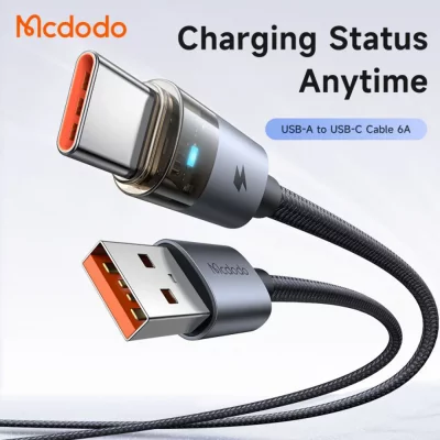 کابل شارژ تایپ سی 100 وات 6 آمپر سوپر فست مک دودو Mcdodo CA-689 طول 1.2 متر