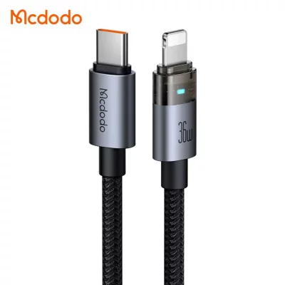 کابل شارژ آیفون تایپ سی به لایتنینگ 36 وات کارپلی مک دودو مدل Mcdodo CA-694 طول 1.2 متر