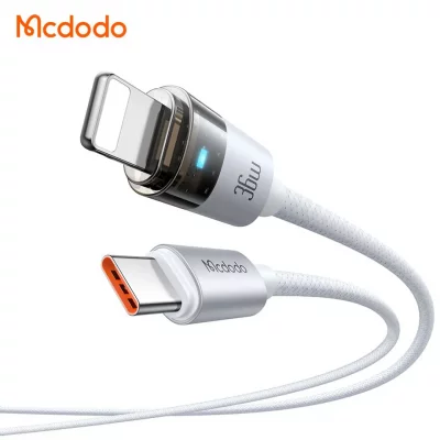 کابل شارژ آیفون تایپ سی به لایتنینگ 36 وات کارپلی مک دودو مدل Mcdodo CA-694 طول 1.2 متر