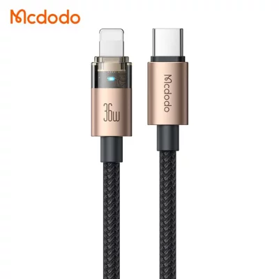 کابل شارژ آیفون تایپ سی به لایتنینگ 36 وات کارپلی مک دودو مدل Mcdodo CA-694 طول 1.2 متر