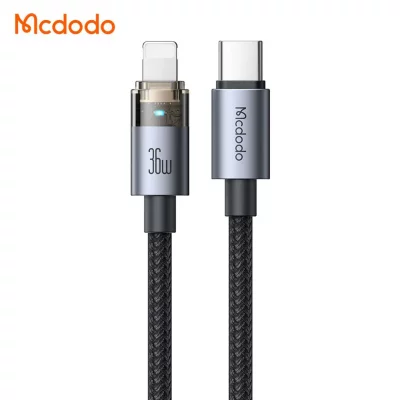 کابل تبدیل تایپ سی به لایتنینگ مک دودو مدل Mcdodo Lightning 36W CA-694 طول 1.2 متر