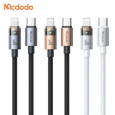 کابل تبدیل تایپ سی به لایتنینگ مک دودو مدل Mcdodo Lightning 36W CA-694 طول 1.2 متر