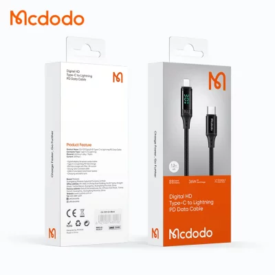 کابل تبدیل تایپ سی به لایتنینگ مک دودو مدل Mcdodo Lightning 36W CA-103 طول 1.2 متر