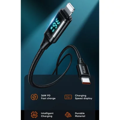 کابل تبدیل تایپ سی به لایتنینگ مک دودو مدل Mcdodo Lightning 36W CA-103 طول 1.2 متر