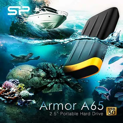 قیمت و خرید هارد اکسترنال ضد آب سیلیکون پاور مدل SP Armor A65/A65B ظرفیت 2 ترابایت