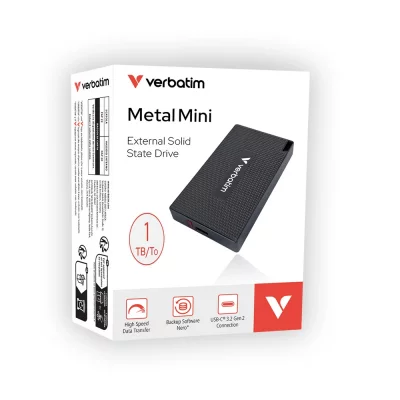 هارد اکسترنال 1 ترابایت اس اس دی ورباتیم Verbatim SSD Metal Mini 1TB